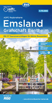Fahrradkarte Emsland Grafschaft Bentheim ADFC Regionalkarte Coverbild 2022